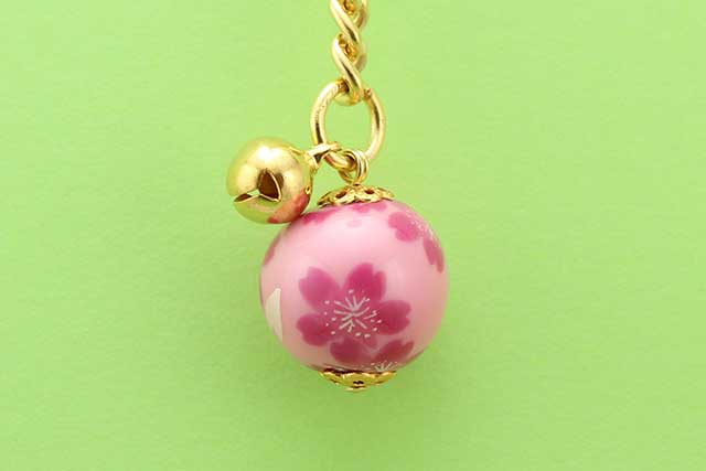 プレゼント・ギフトにやきもの（焼き物 陶磁器）オリジナルのアクセサリー・小物雑貨 有田焼キーホルダー ピンク桜