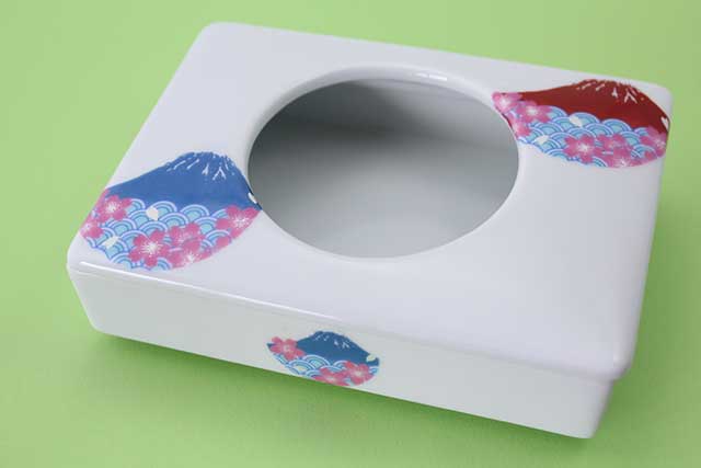 やきもの 焼き物 陶磁器 アクセサリー 小物雑貨 有田焼ミニティッシュケース 富士山桜